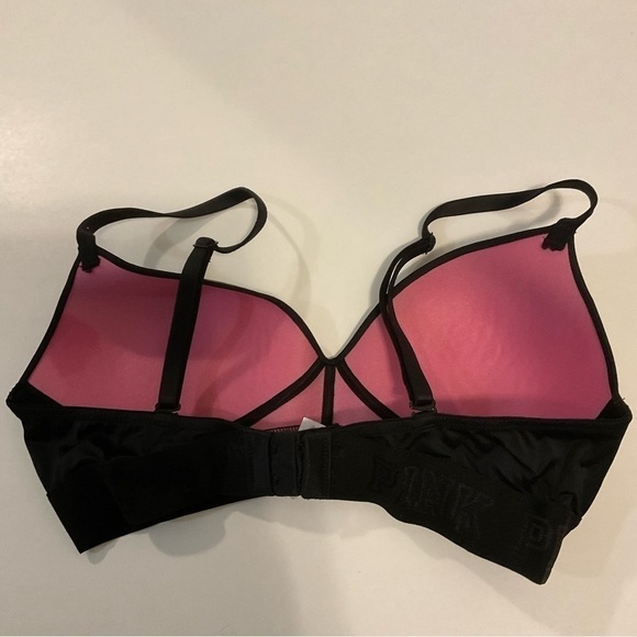 PINK Victoria's Secret Lightly lined  Black Bra Size Small - Picture 2 of 8